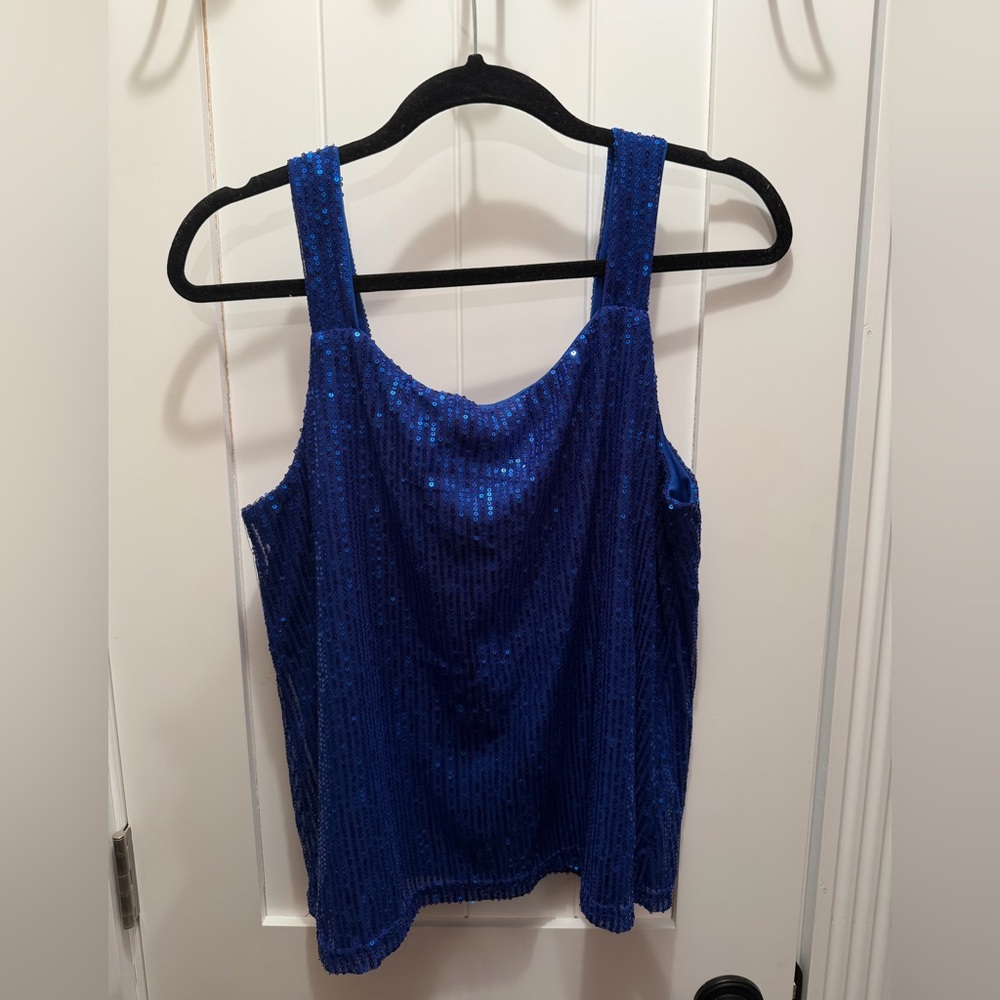 Amazon Royal Blue Sequin Women's Blouse